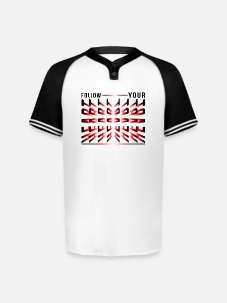 Crimson Kaleidoscope Glyphs - Augusta Sportswear Men's Cutter Henley Jersey - white/black