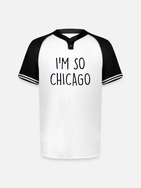 Im so Chicago - Augusta Sportswear Men's Cutter Henley Jersey - white/black