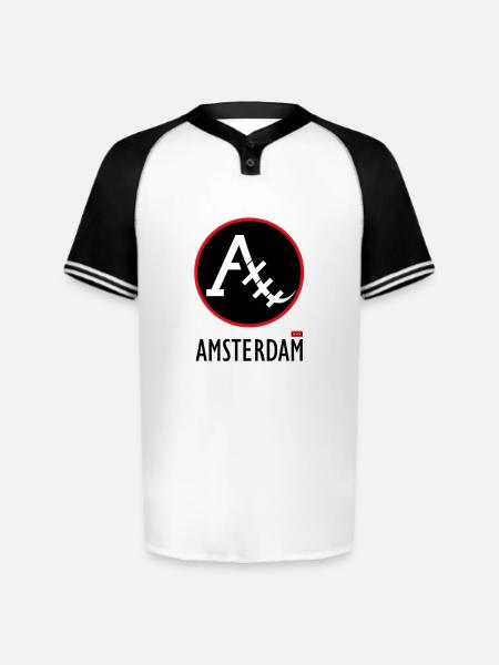 Amsterdam City - Augusta Sportswear Men's Cutter Henley Jersey - white/black