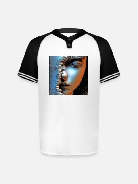 Face of women spater - Augusta Sportswear Men's Cutter Henley Jersey - white/black