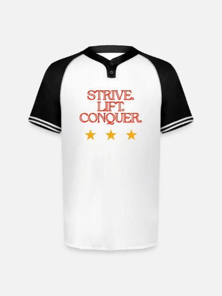 Strive Life to Conquer - Augusta Sportswear Men's Cutter Henley Jersey - white/black