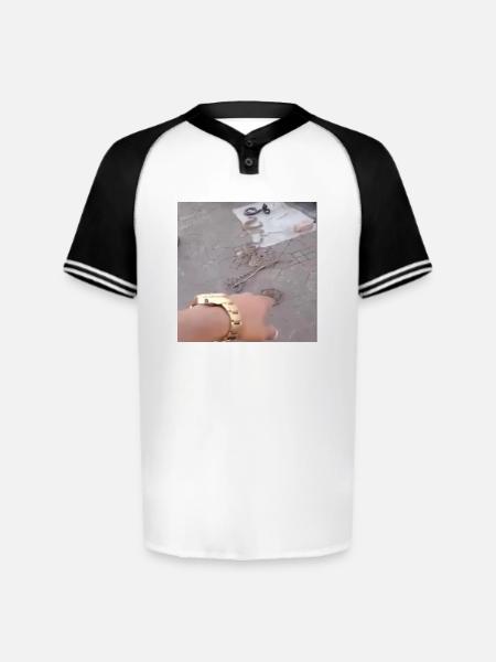 Some relatives - Augusta Sportswear Men's Cutter Henley Jersey - white/black