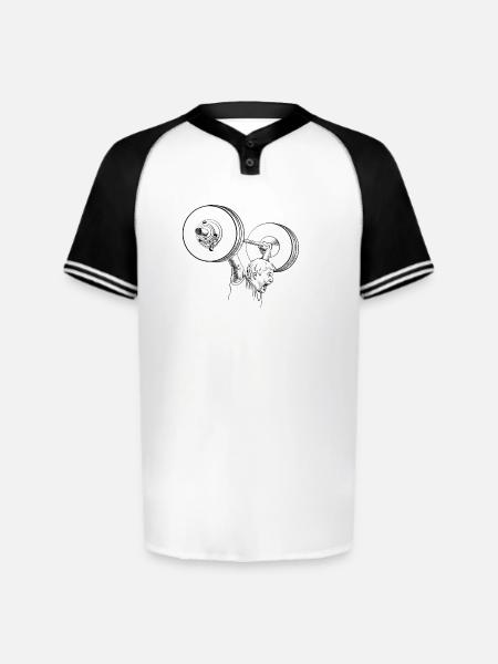 Weightlifting - Augusta Sportswear Men's Cutter Henley Jersey - white/black