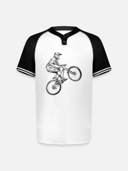 BMX - Augusta Sportswear Men's Cutter Henley Jersey - white/black