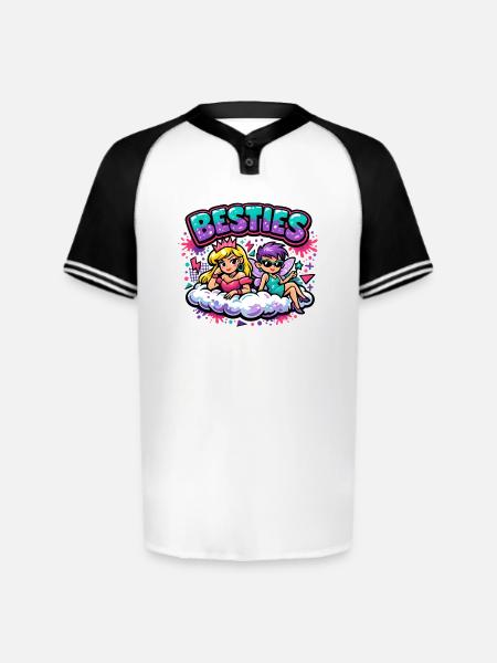Besties Cloud Duo - Augusta Sportswear Men's Cutter Henley Jersey - white/black