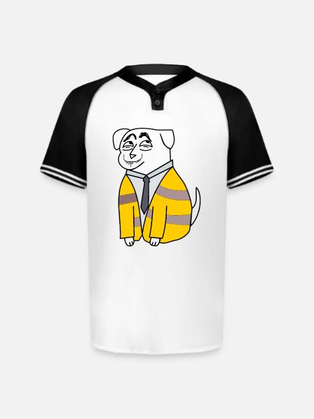 Business Bee in Suit - Augusta Sportswear Men's Cutter Henley Jersey - white/black