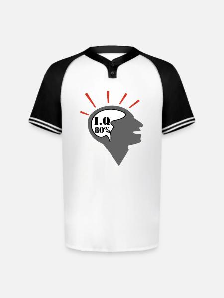 thinking man - Augusta Sportswear Men's Cutter Henley Jersey - white/black