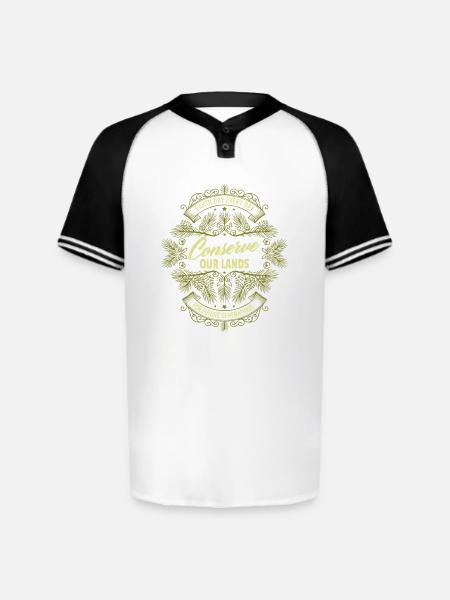 Conserve Our Lands - Augusta Sportswear Men's Cutter Henley Jersey - white/black