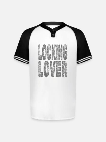 Locking Lover - Augusta Sportswear Men's Cutter Henley Jersey - white/black