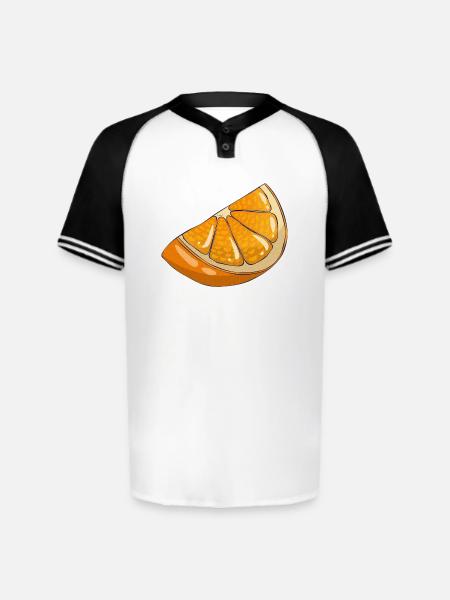 Orange slice - Augusta Sportswear Men's Cutter Henley Jersey - white/black