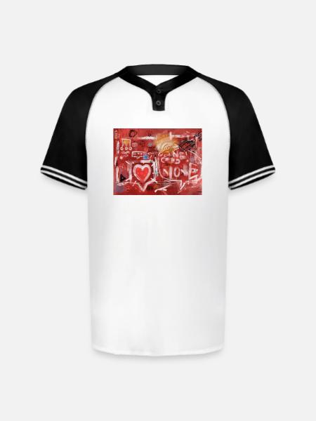 Connected Alone - Augusta Sportswear Men's Cutter Henley Jersey - white/black