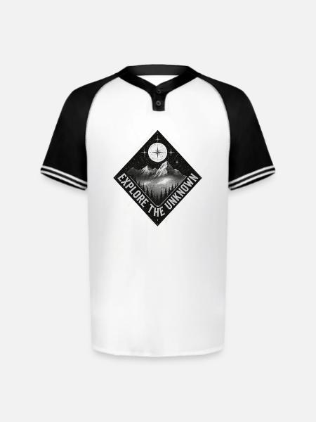Explore the Unknown Patch - Augusta Sportswear Men's Cutter Henley Jersey - white/black