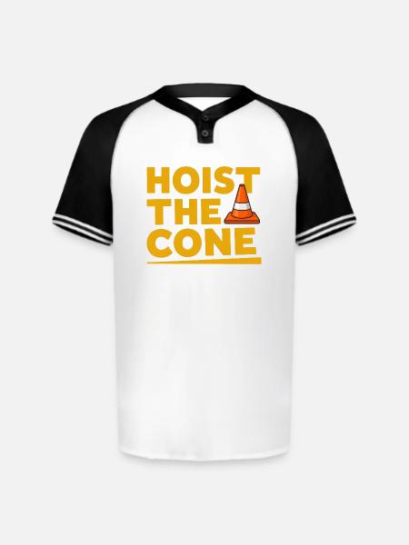 Hoist The Cone - Augusta Sportswear Men's Cutter Henley Jersey - white/black