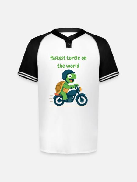 Turtle driver motorcycle - Augusta Sportswear Men's Cutter Henley Jersey - white/black