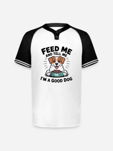 Happy Pup Meal Moment - Augusta Sportswear Men's Cutter Henley Jersey - white/black