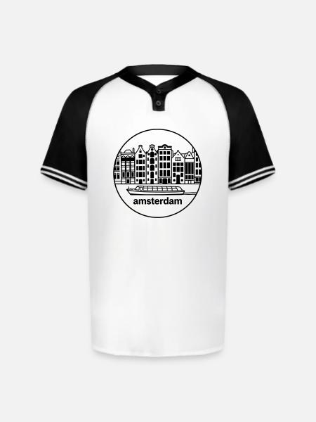 amsterdam - Augusta Sportswear Men's Cutter Henley Jersey - white/black