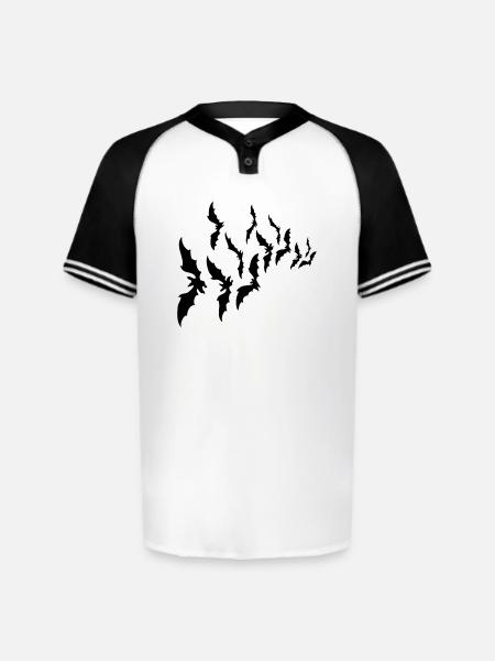 Bats - Augusta Sportswear Men's Cutter Henley Jersey - white/black