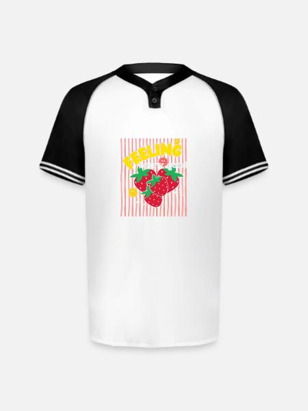 Berry Good Feeling - Augusta Sportswear Men's Cutter Henley Jersey - white/black