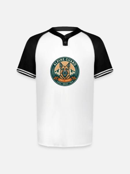 Alpine Guard Badge - Augusta Sportswear Men's Cutter Henley Jersey - white/black