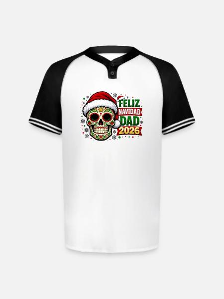 Mexican Christmas 2026 - Augusta Sportswear Men's Cutter Henley Jersey - white/black