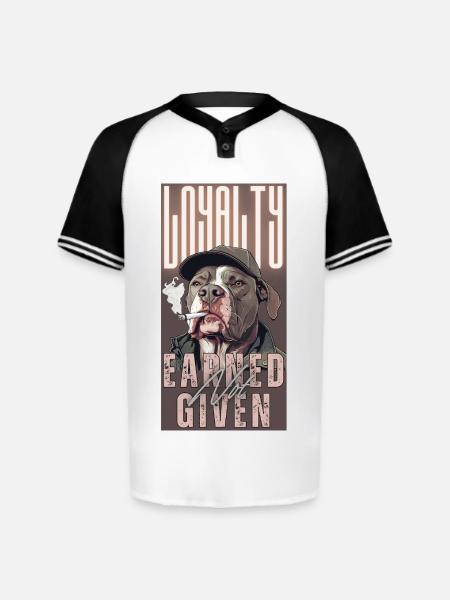 Loyalty Earned Not Given - Augusta Sportswear Men's Cutter Henley Jersey - white/black