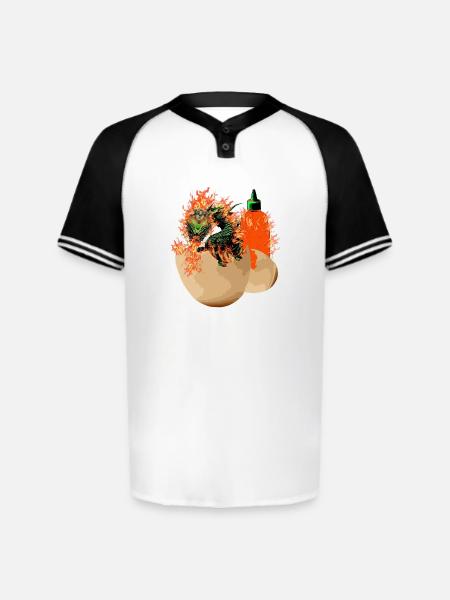 CHILLI BREATHING DRAGON - Augusta Sportswear Men's Cutter Henley Jersey - white/black