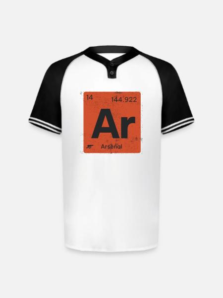 Ar Elemen of Arsenal - Augusta Sportswear Men's Cutter Henley Jersey - white/black