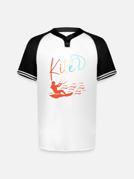 Kitesurfing Kite Water Sports - Augusta Sportswear Men's Cutter Henley Jersey - white/black
