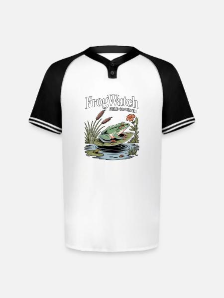 FrogWatch Field Observer Wetland - Augusta Sportswear Men's Cutter Henley Jersey - white/black