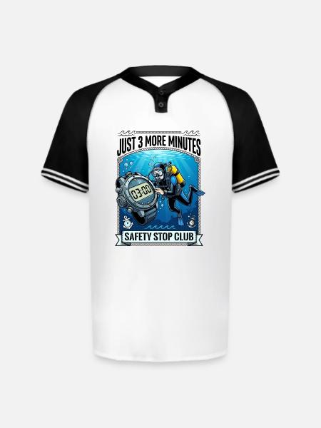 Ocean Soul Divers - Augusta Sportswear Men's Cutter Henley Jersey - white/black