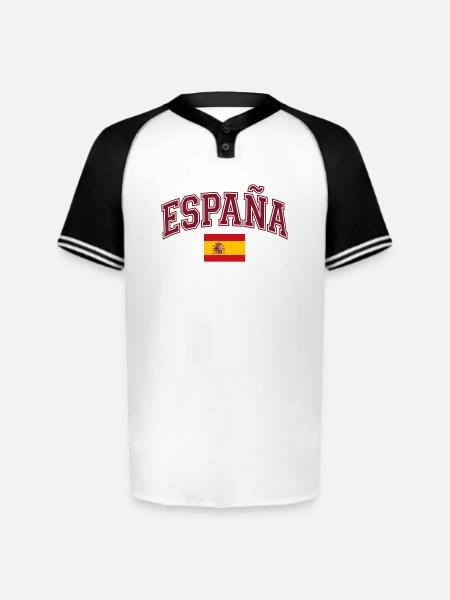 España Arch Banner International football - Augusta Sportswear Men's Cutter Henley Jersey - white/black