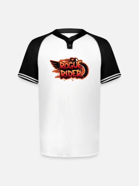 Rogue Rider Moto Logo - Augusta Sportswear Men's Cutter Henley Jersey - white/black