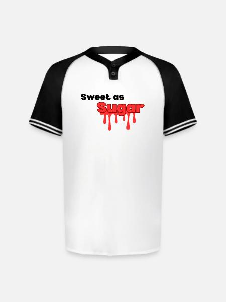 Sweet_as_sugar typography design - Augusta Sportswear Men's Cutter Henley Jersey - white/black