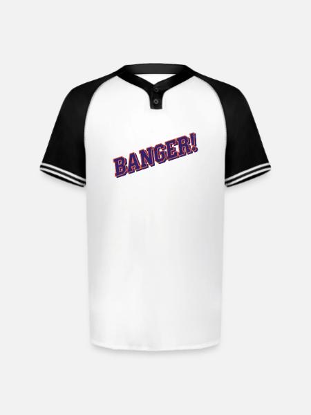 Banger purple orange - Augusta Sportswear Men's Cutter Henley Jersey - white/black