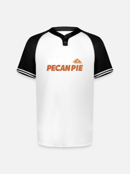 Pie Day Baking Pecan Pie - Augusta Sportswear Men's Cutter Henley Jersey - white/black