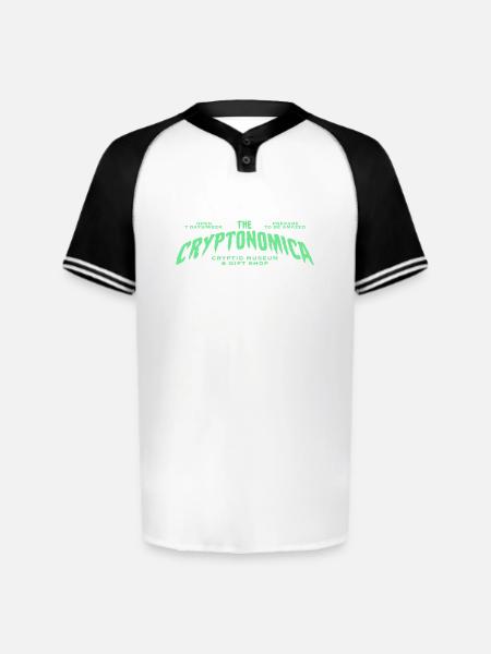 Cryptonomica: Cryptid Museum Logo - Augusta Sportswear Men's Cutter Henley Jersey - white/black