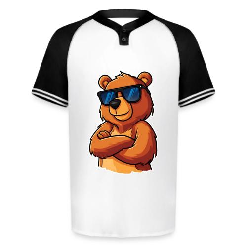 Cool Bear Sunglasses Cartoon Design - Augusta Sportswear Men's Cutter Henley Jersey