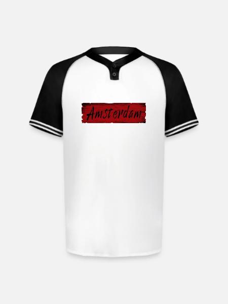 Amsterdam - Augusta Sportswear Men's Cutter Henley Jersey - white/black