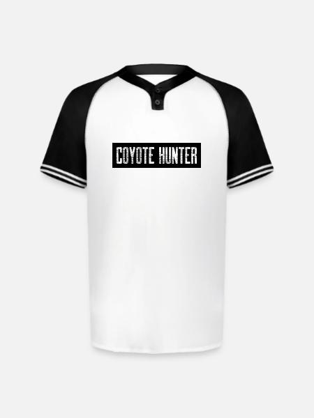 Coyote Hunter; Black with White - Augusta Sportswear Men's Cutter Henley Jersey - white/black