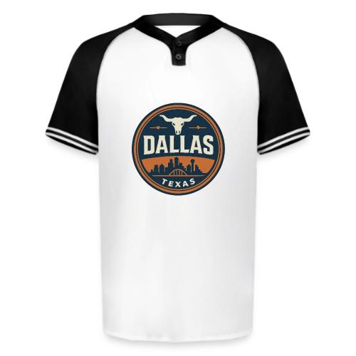 Vintage Dallas Texas Western Skyline Retro Cowboy - Augusta Sportswear Men's Cutter Henley Jersey