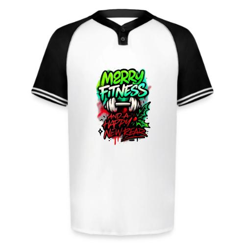 Merry Fitness Christmas Gym Humor - Augusta Sportswear Men's Cutter Henley Jersey