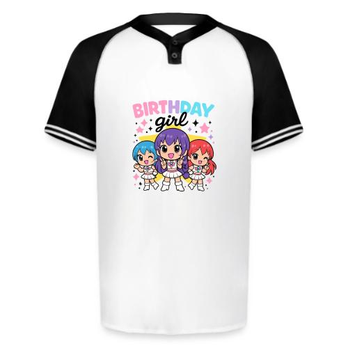 Cute Chibi Birthday Idol Girls - Augusta Sportswear Men's Cutter Henley Jersey