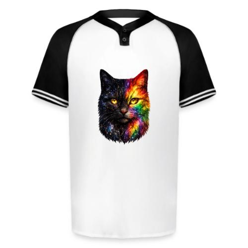 Cosmic Galaxy Rainbow Cat - Augusta Sportswear Men's Cutter Henley Jersey