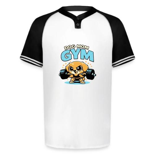 Chibi Dog Gym Workout - Augusta Sportswear Men's Cutter Henley Jersey