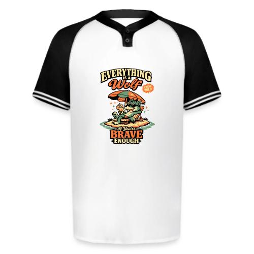 Everything Is A Wolf – Retro Chill - Augusta Sportswear Men's Cutter Henley Jersey