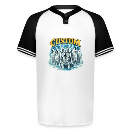 Custom Wolf Pack Howling Moon Vintage Wilderness - Augusta Sportswear Men's Cutter Henley Jersey