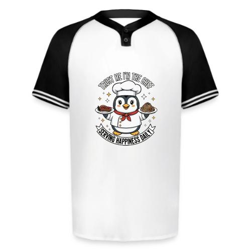 cute Penguin Chef-Funny Cartoon Daily Happiness - Augusta Sportswear Men's Cutter Henley Jersey