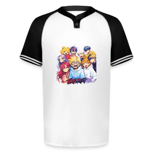 Thrill Rush Anime Squad Streetwear - Augusta Sportswear Men's Cutter Henley Jersey