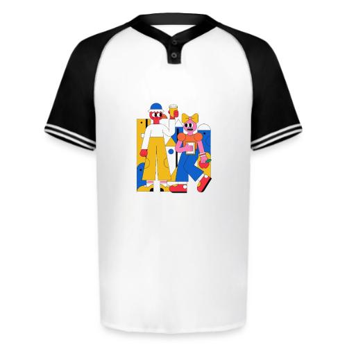 Bold Geometric Duo Pop Art - Augusta Sportswear Men's Cutter Henley Jersey