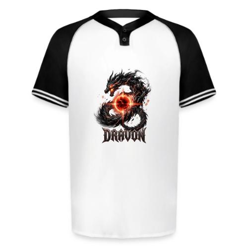 Dravon Fire Dragon Dark Fantasy Graphic T-Shirt - Augusta Sportswear Men's Cutter Henley Jersey
